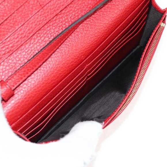 GUCCI Shoulder Wallet Swing Leather Red Gold 368231 534563 Auth BA5829V - Picture 11 of 16